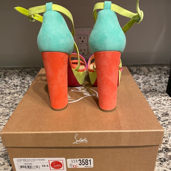 Christian Louboutin Loubi Bee Alta 130 suede 39.5 - Picture 2 of 4